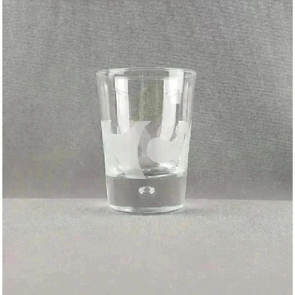 Bailey's On The Rocks Old Fashioned Drinking Glass Art Glass Controlled Bubble - Picture 2 of 6